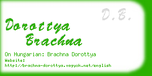 dorottya brachna business card